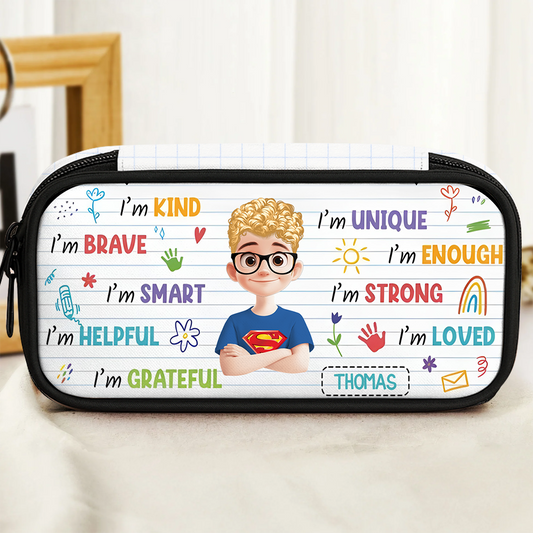 I am Kind and Brave - Personalized Pencil Case