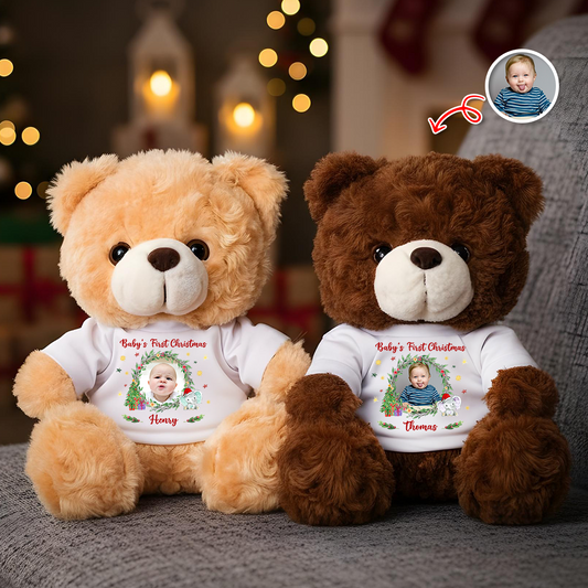 Baby's First Christmas - Personalized Custom Teddy Bear Plush