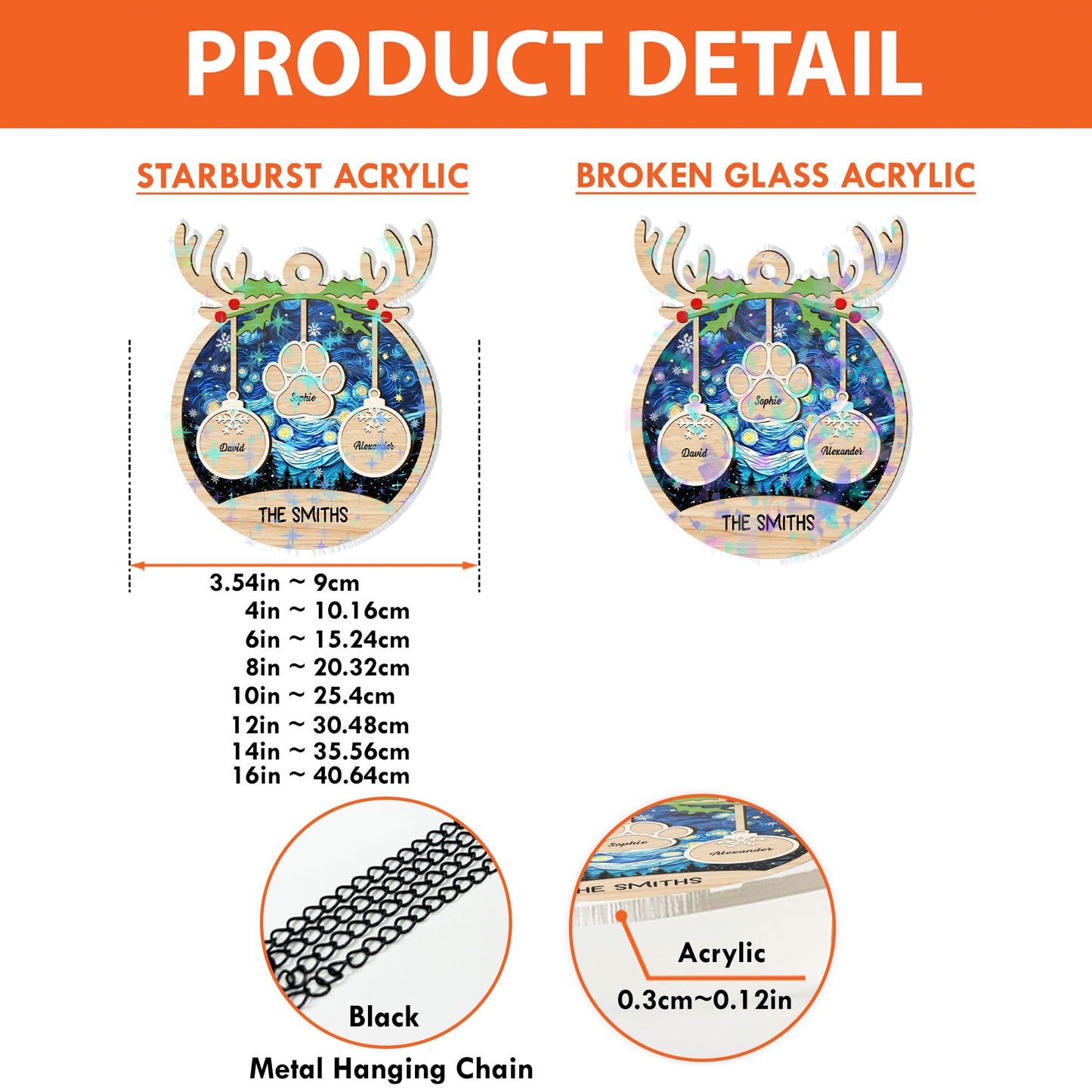 Our Family - Custom Shape Hologram Ornament