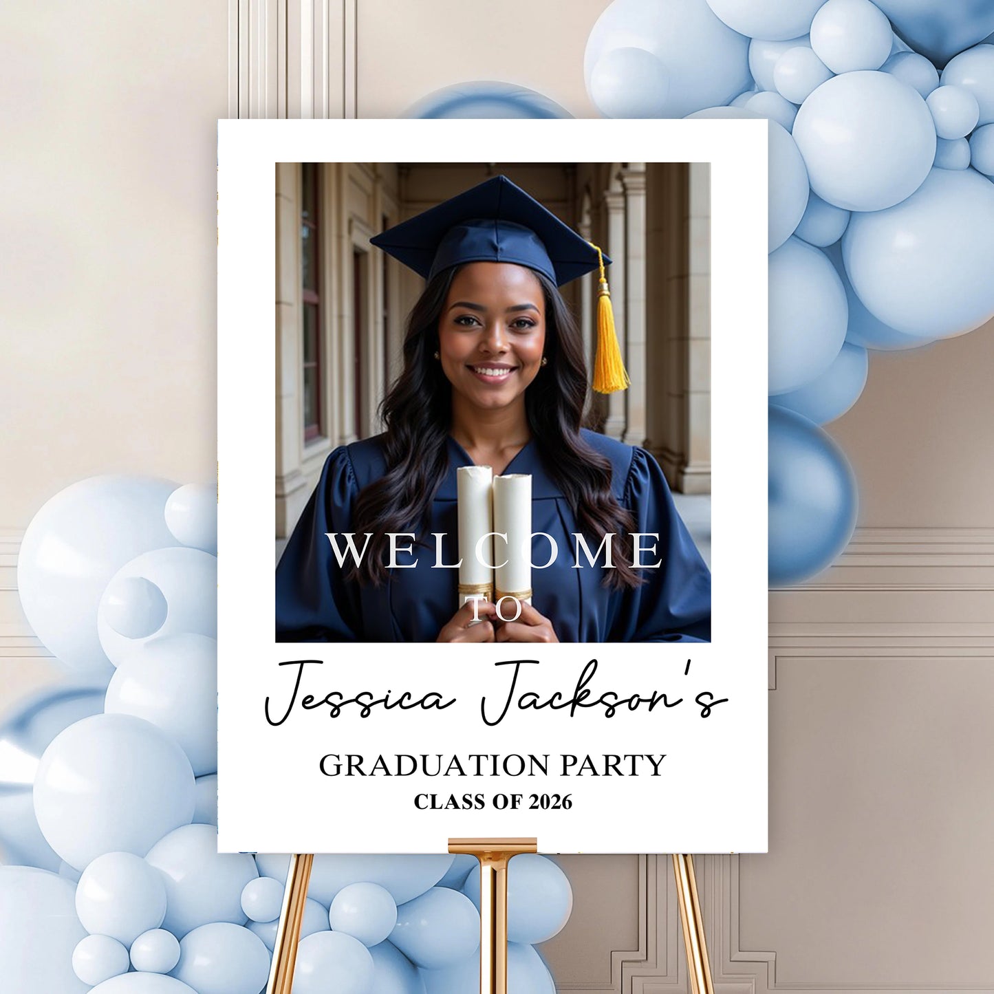Class Of 2026 High School Graduation Party - Personalized Graduation Welcome Sign - Graduation Gifts