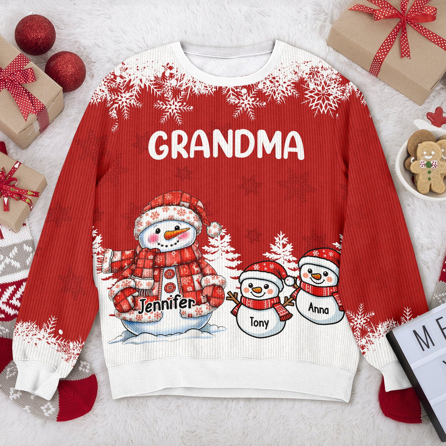 Merry Xmas Ugly Sweatshirt - Unisex Wool Jumper - Christmas Gift