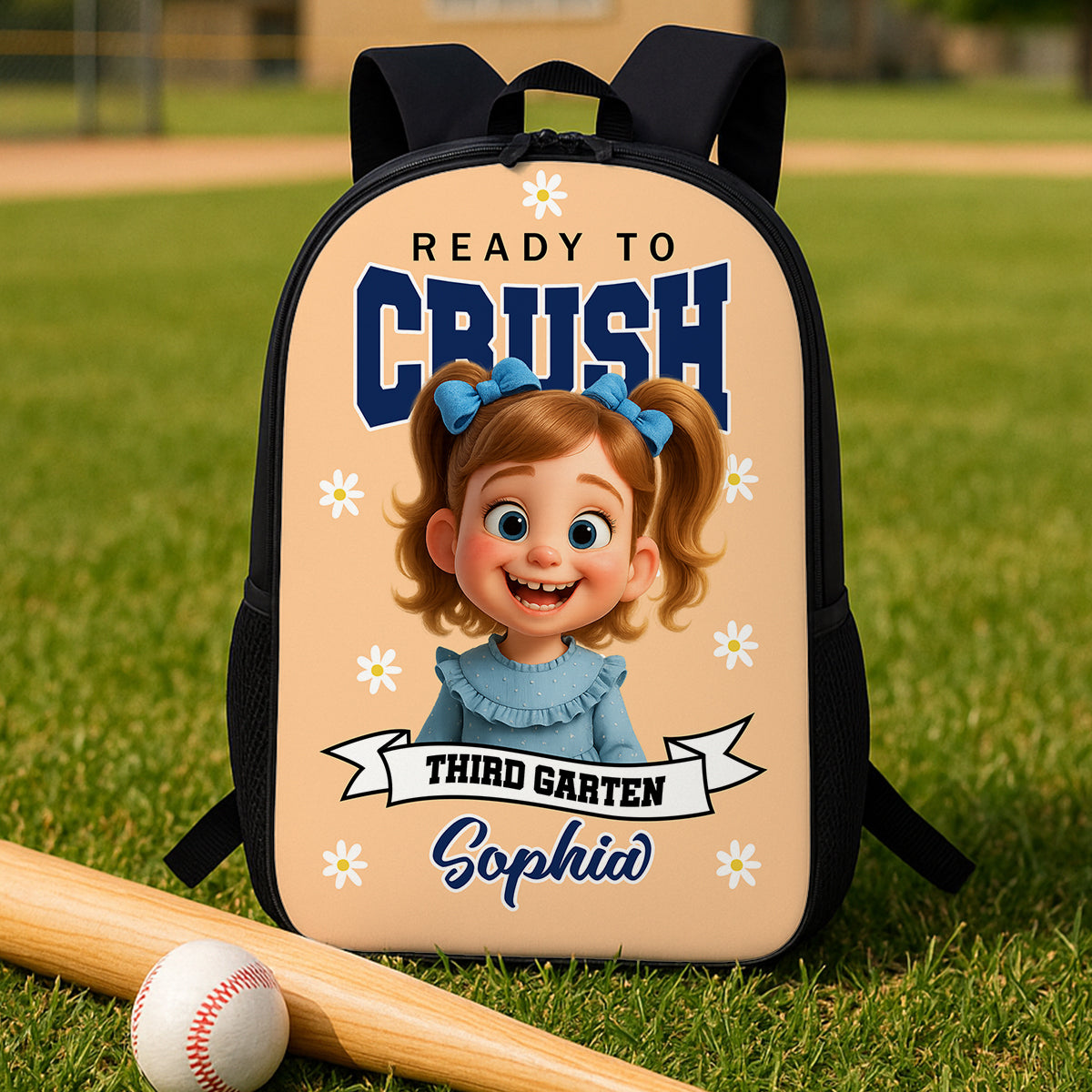 I am Ready Name Kids Backpack - School Bags For Children & Toddlers