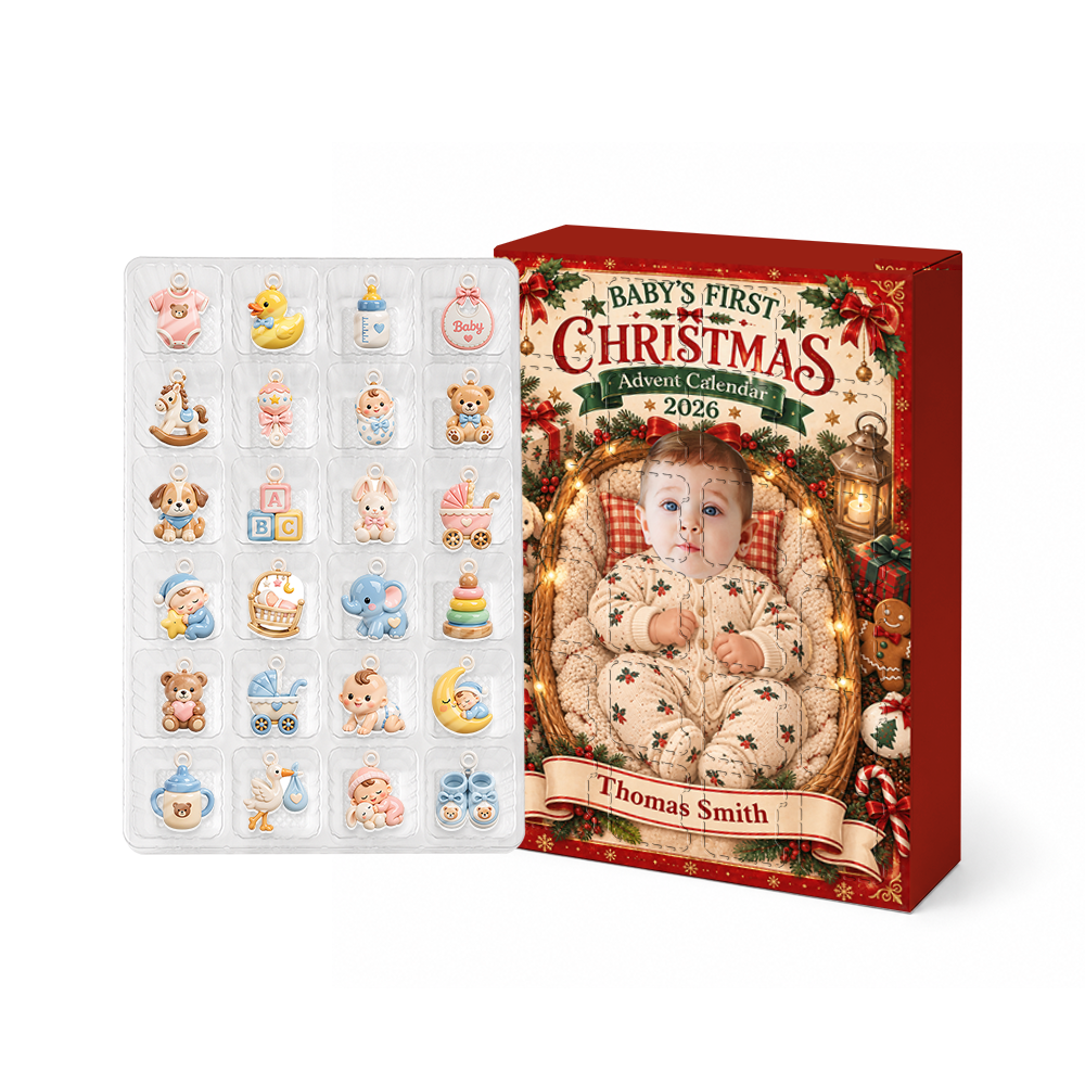 Baby's First Christmas Advent Calendar 2026 24 Day Christmas Countdown Box With Cute Figurines - Advent Calendar Box-Box&Acrylic