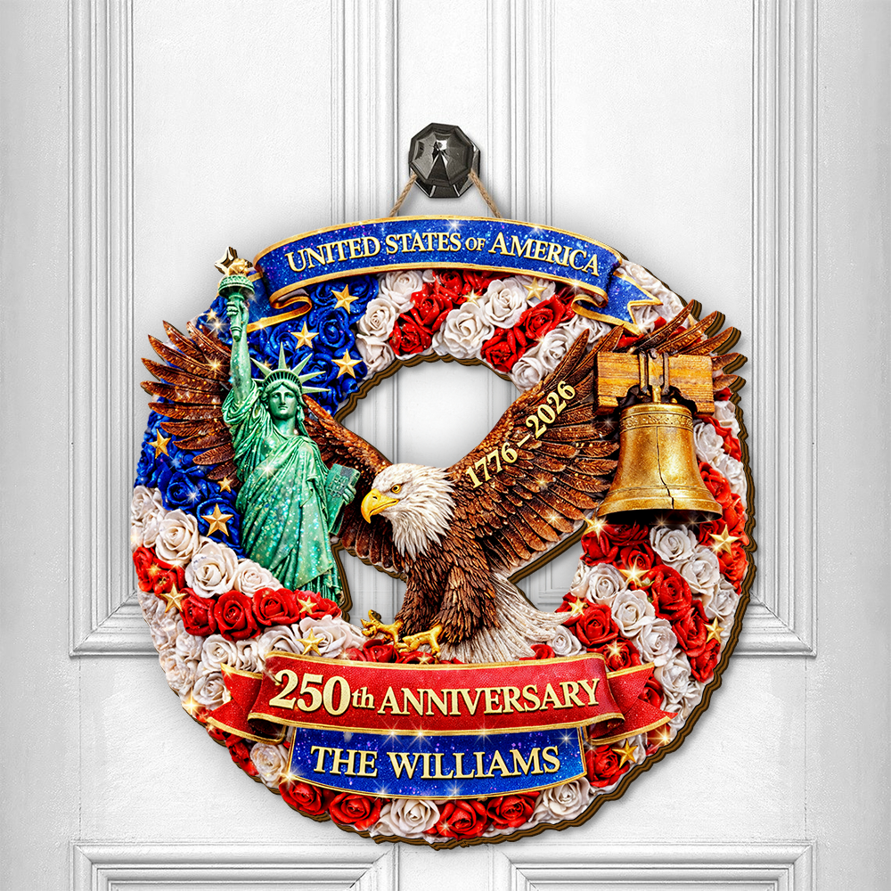 Custom Wood Sign - Personalized America 250th Anniversary Gifts