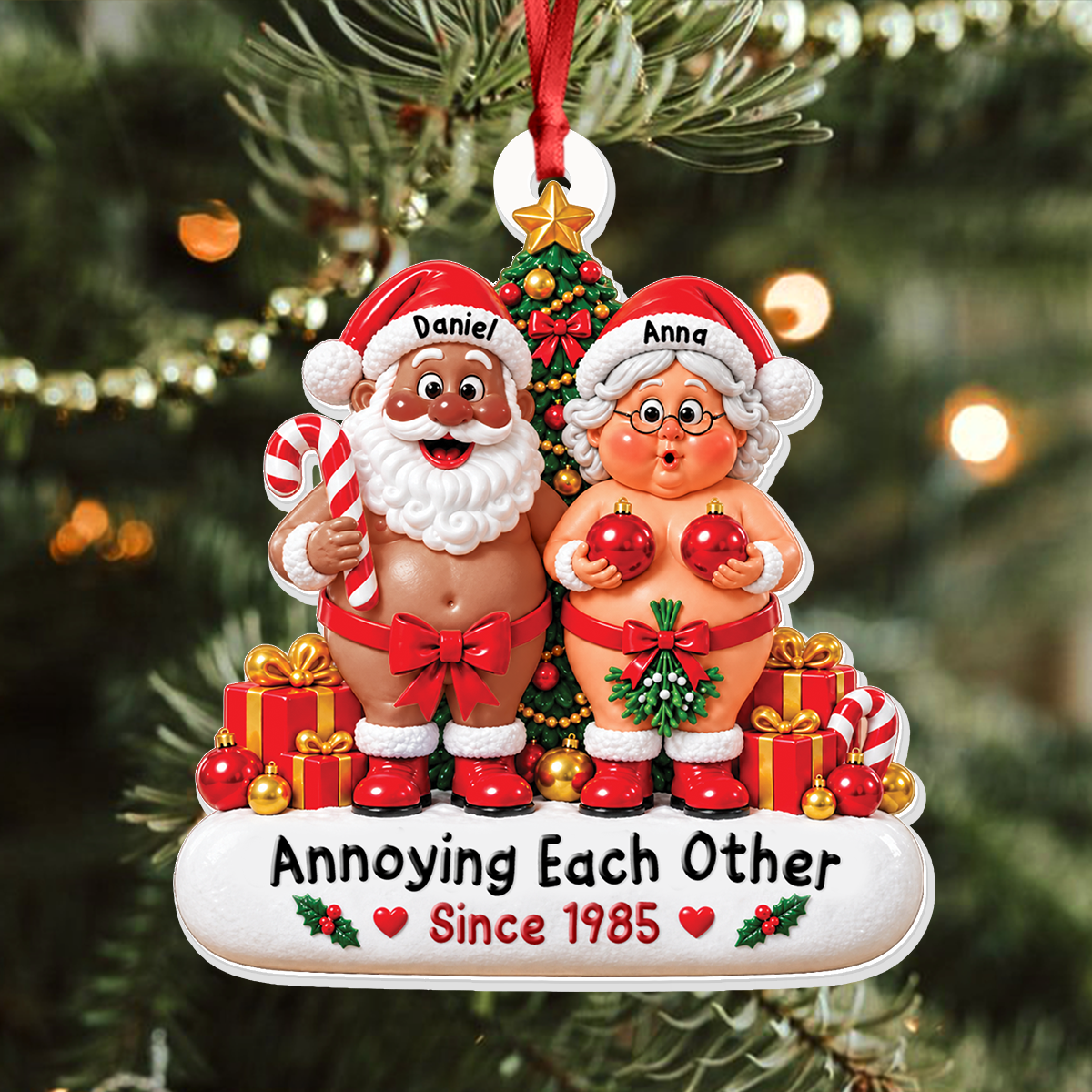 Still Going Strong Couple Ornament - Real 3D Relief Ornament