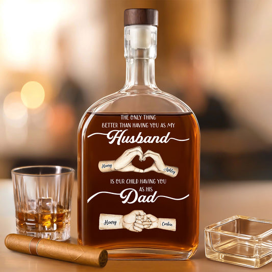 The Best Things - Our Family Personalized Custom Whiskey Bottle