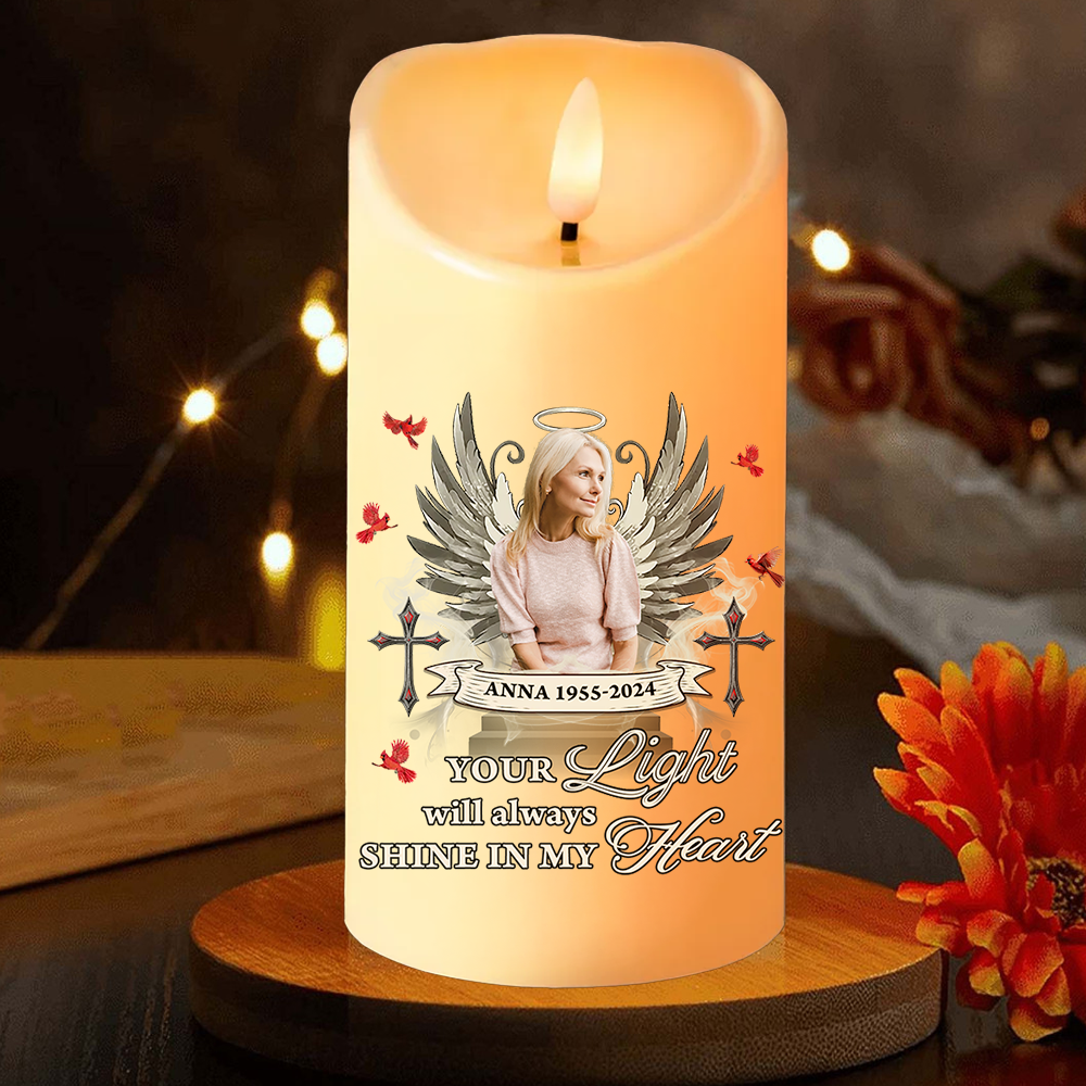 Your Light Will Always Shine - Personalized Photo LED Candle