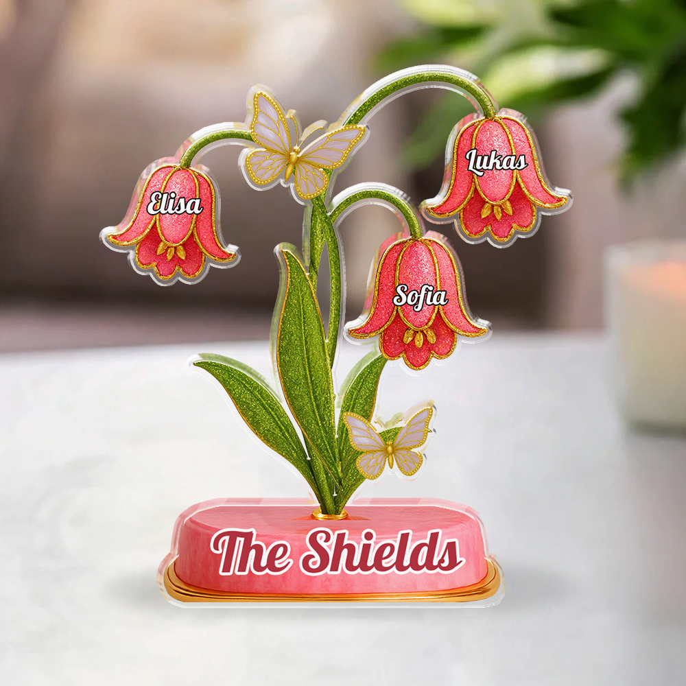 Acrylic Flowers Love - Custom Figure Personalized Acrylic Block Plaque