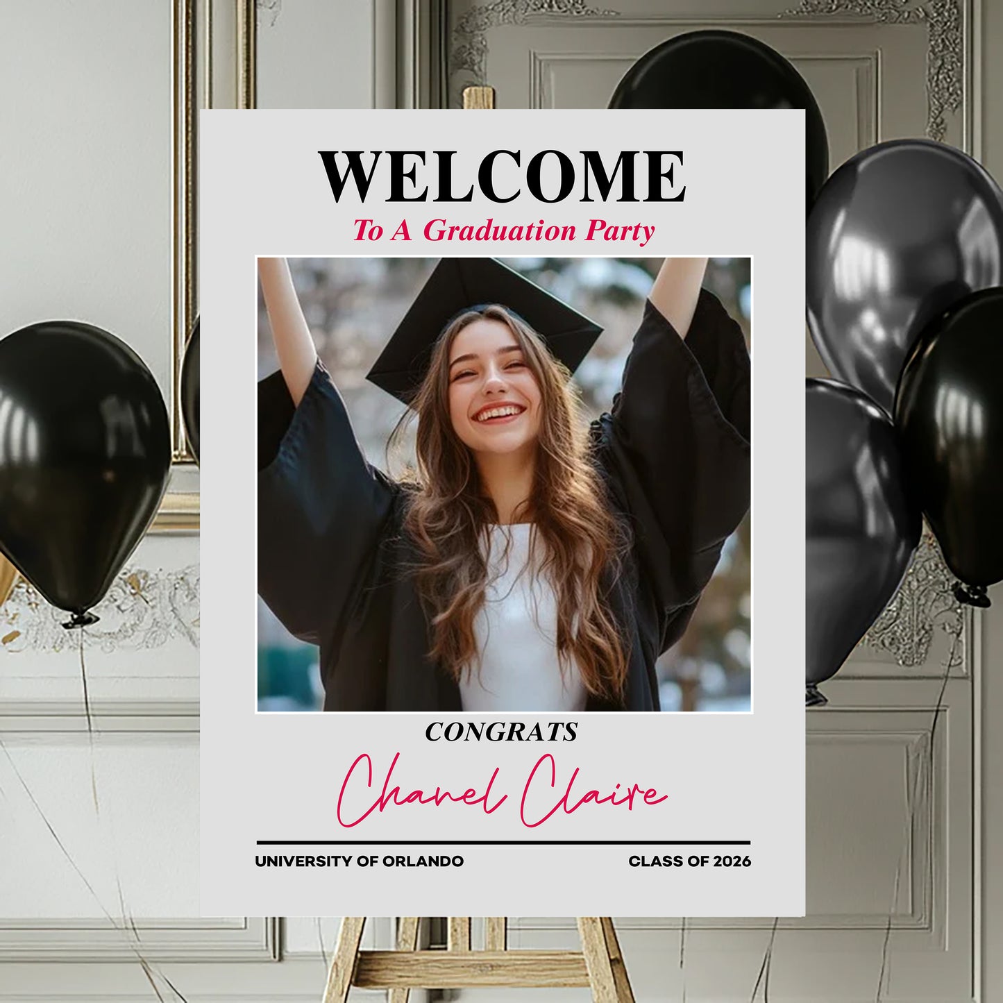 2026 Photo Graduation Welcome Sign - Custom Photo Welcome Sign