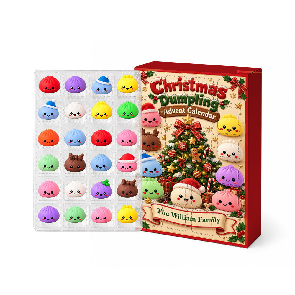 Twenty Four Days Of Squishy - Dumpling Advent Calendar - 24 Mini Dumpling Squishies - Family Countdown Calendar