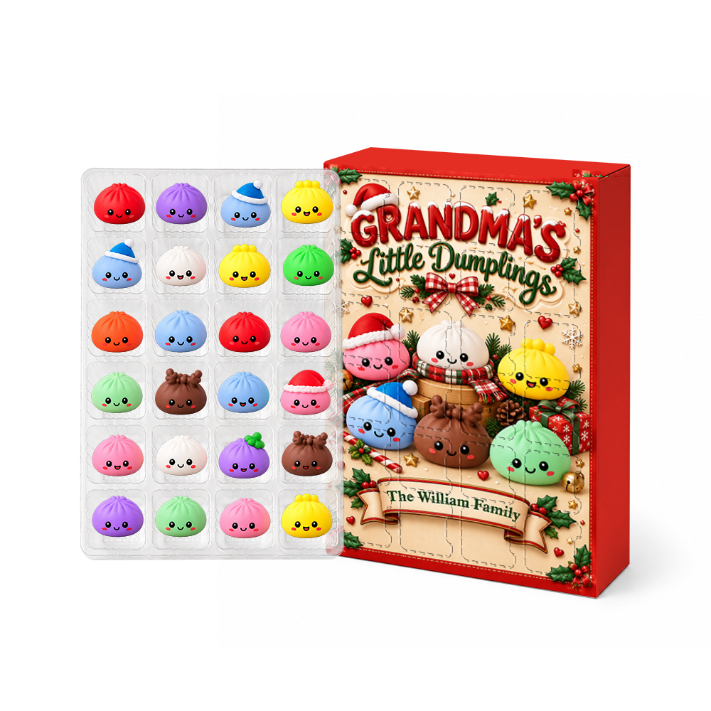 Grandma's Dumpling - Dumpling Advent Calendar - 24 Mini Dumpling Squishies - Family Countdown Calendar