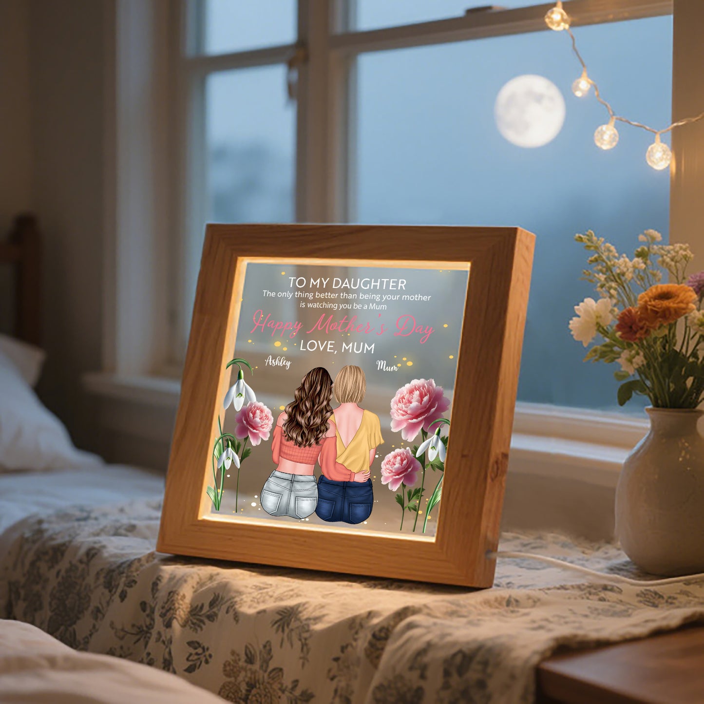 Happy Mother's Day - Personalized LED Light Frame - Mother's Day Gift
