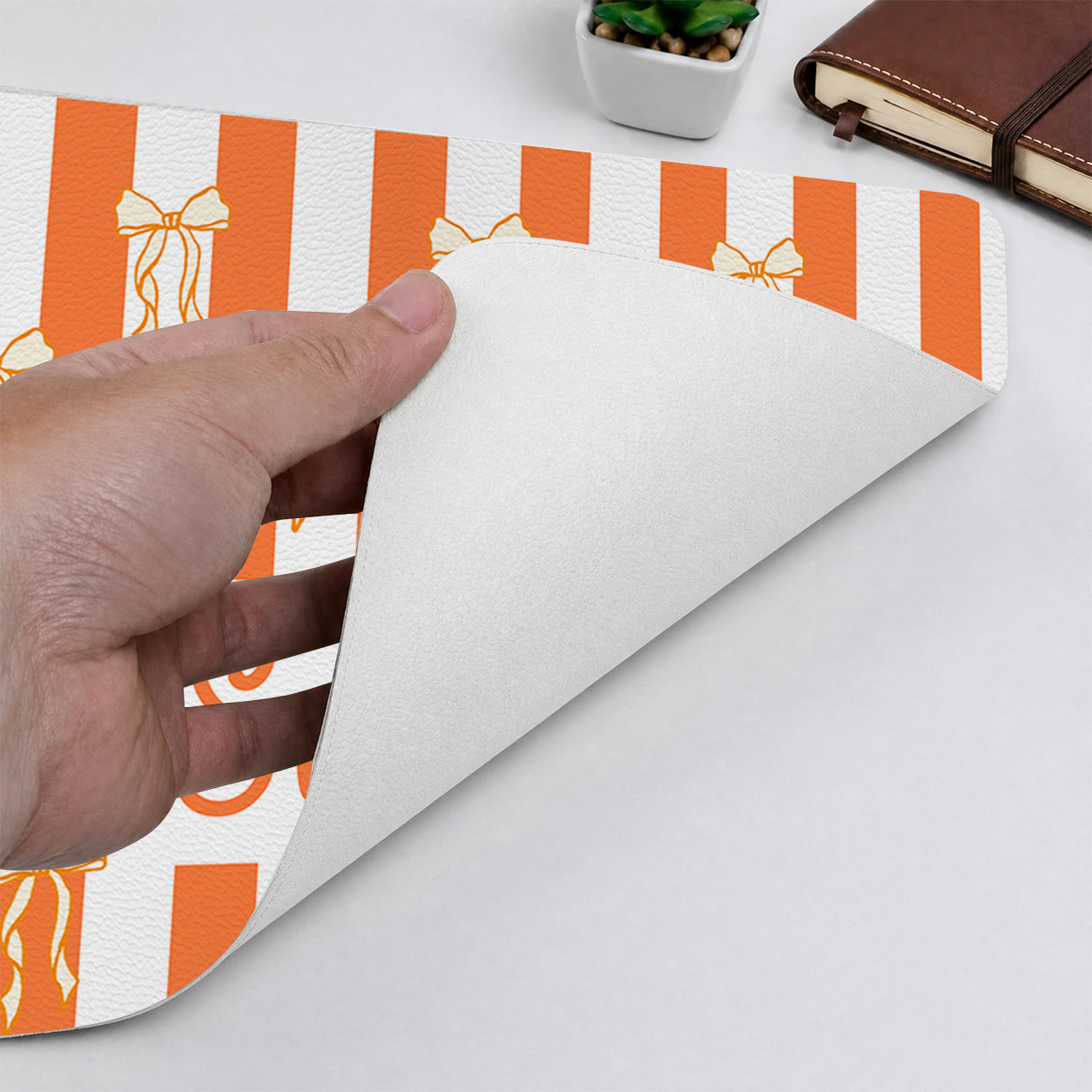 Custom Name Teacher Gifts - Personalized Leather Desk Mat - Gift For Her
