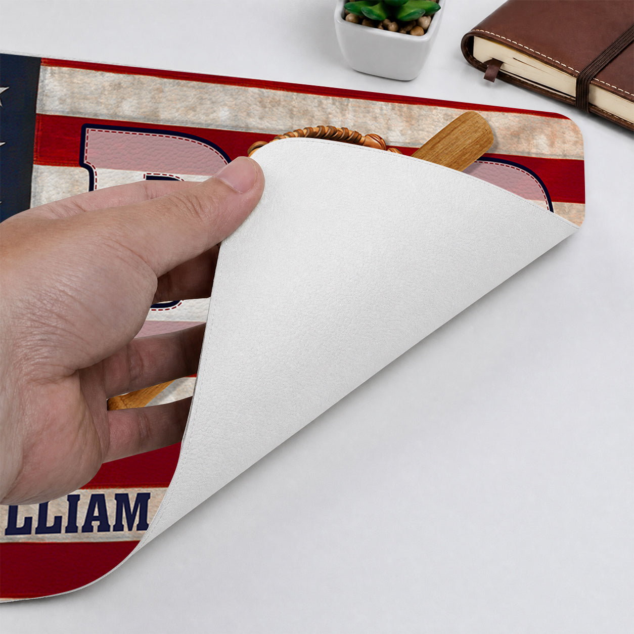 Catch Best Dad Custom - Personalized Leather Desk Mat