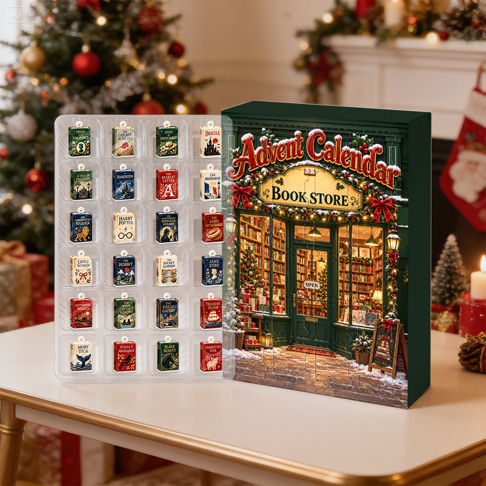 Merry Christmas Book Lover Advent Calendar 2026 - 24 Day Christmas Countdown Box With Cute Figurines - Advent Calendar Box-Box&Acrylic