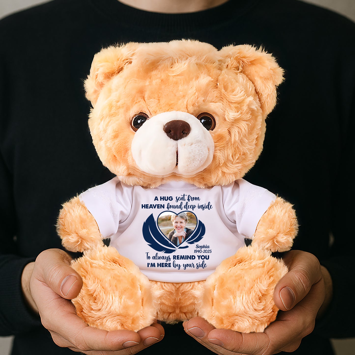 I'm Here By Your Side - Memorial Personalized Custom Teddy Bear Plush