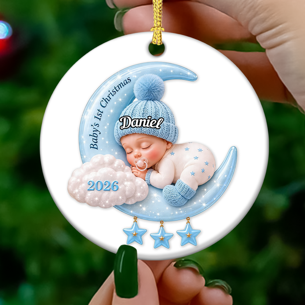 Personalized Baby Shower, Gender Reveal Gifts For New Moms, New Dads, New Parents - Real 3D Relief Ornament
