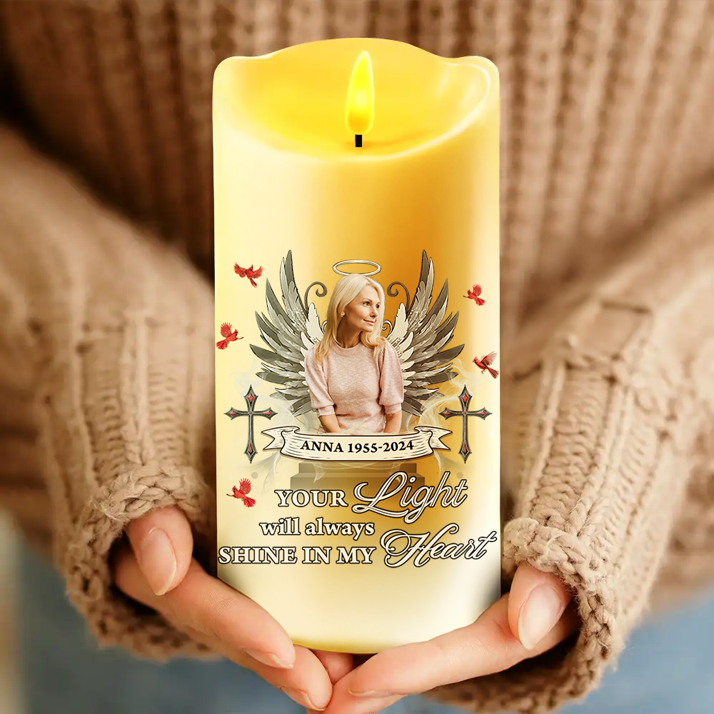 Your Light Will Always Shine - Personalized Photo LED Candle