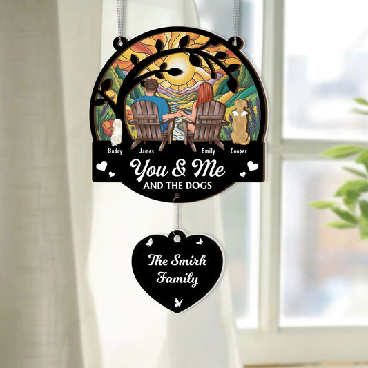 Our Family - 2 Layered Suncatcher with Charm - Christmas Gift