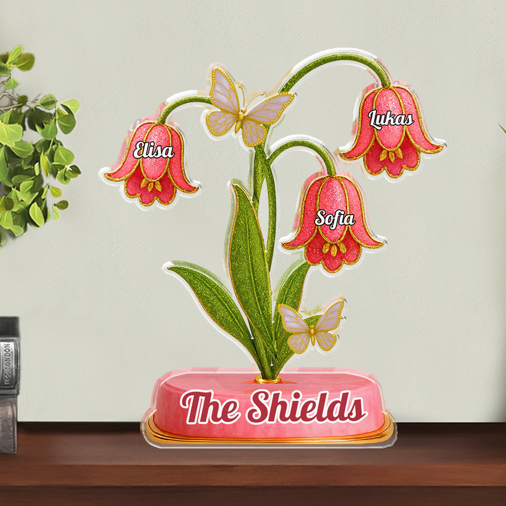 Acrylic Flowers Love - Custom Figure Personalized Acrylic Block Plaque