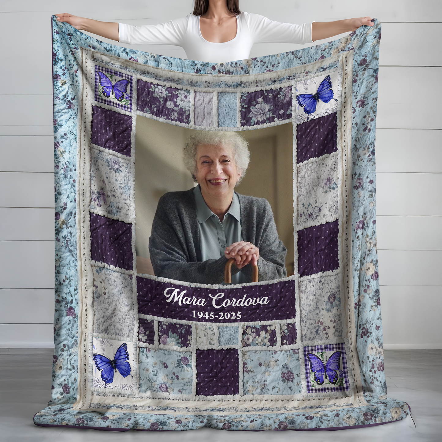 I Miss You - Memorial Personalized Custom Blanket - Sympathy Gift
