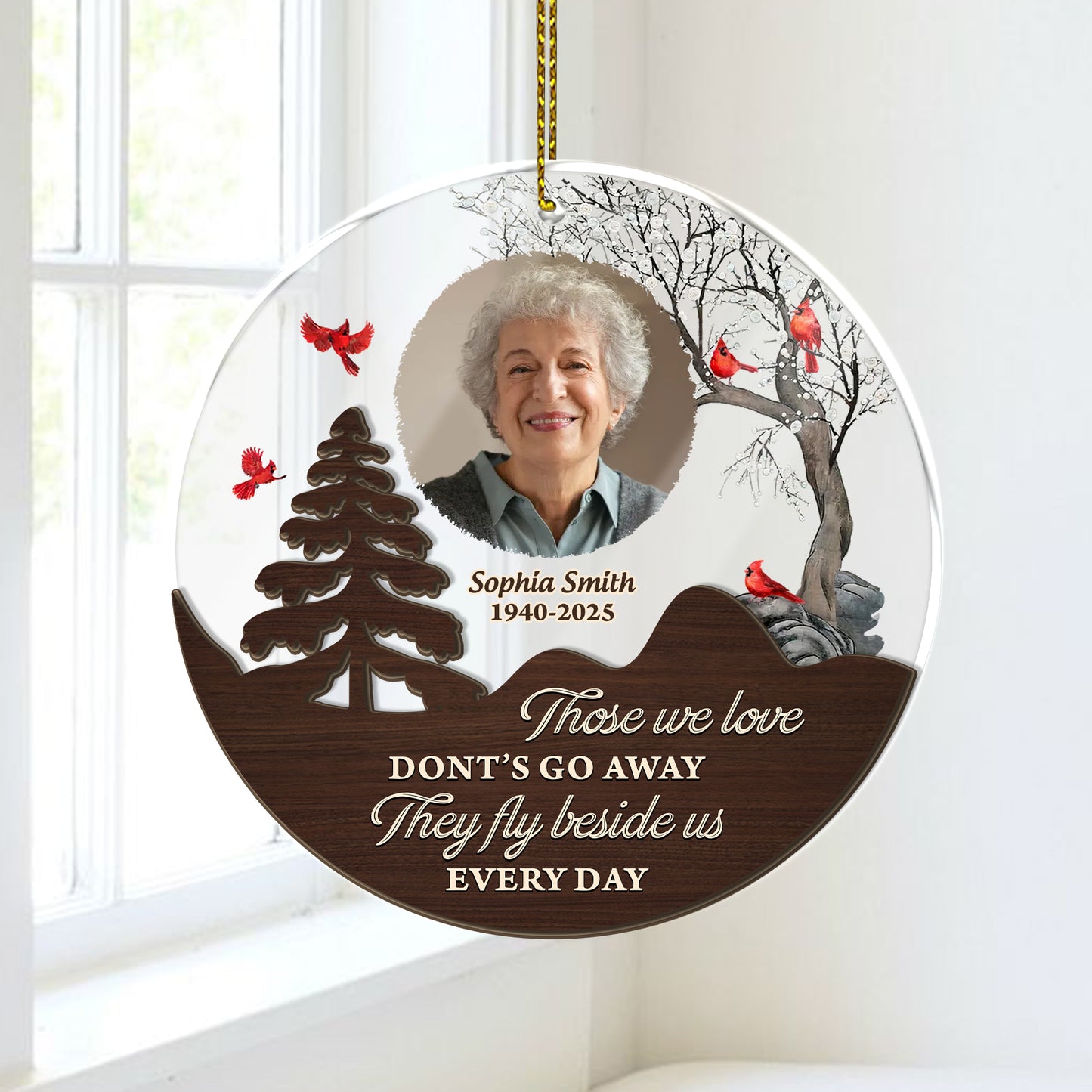 Christmas In Heaven - Personalized Window Hanging Suncatcher Ornament
