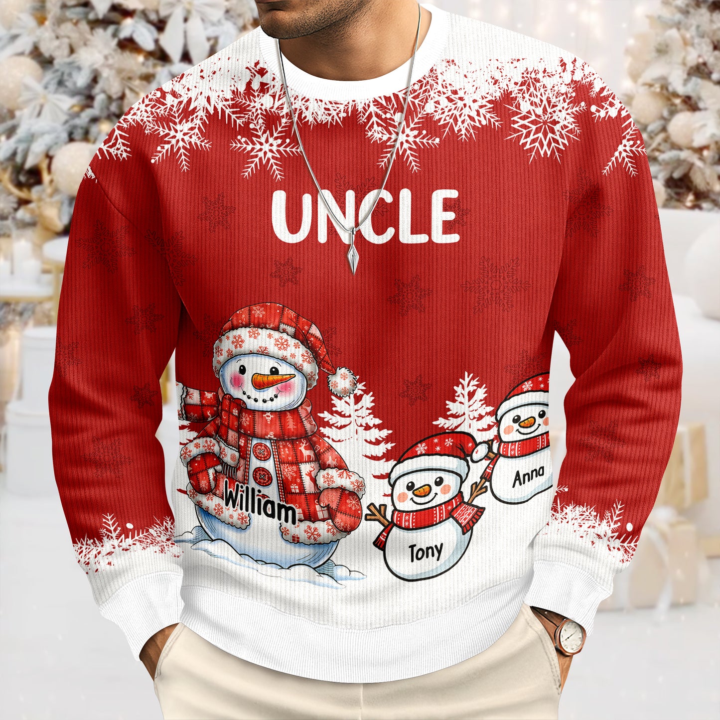 Merry Xmas Ugly Sweatshirt - Unisex Wool Jumper - Christmas Gift