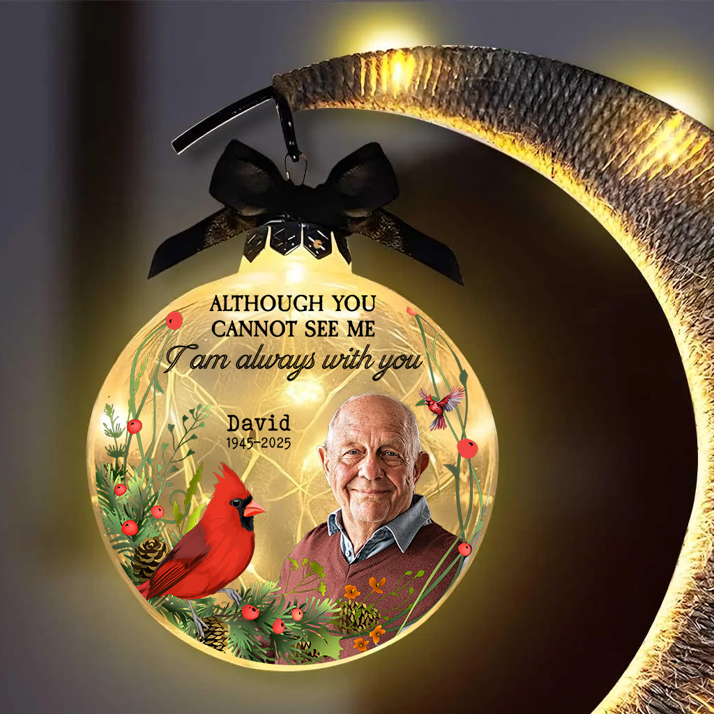 Always With You - Personalized Memorial Moon Led Lamp - Remembrance Gift, Sympathy Gift