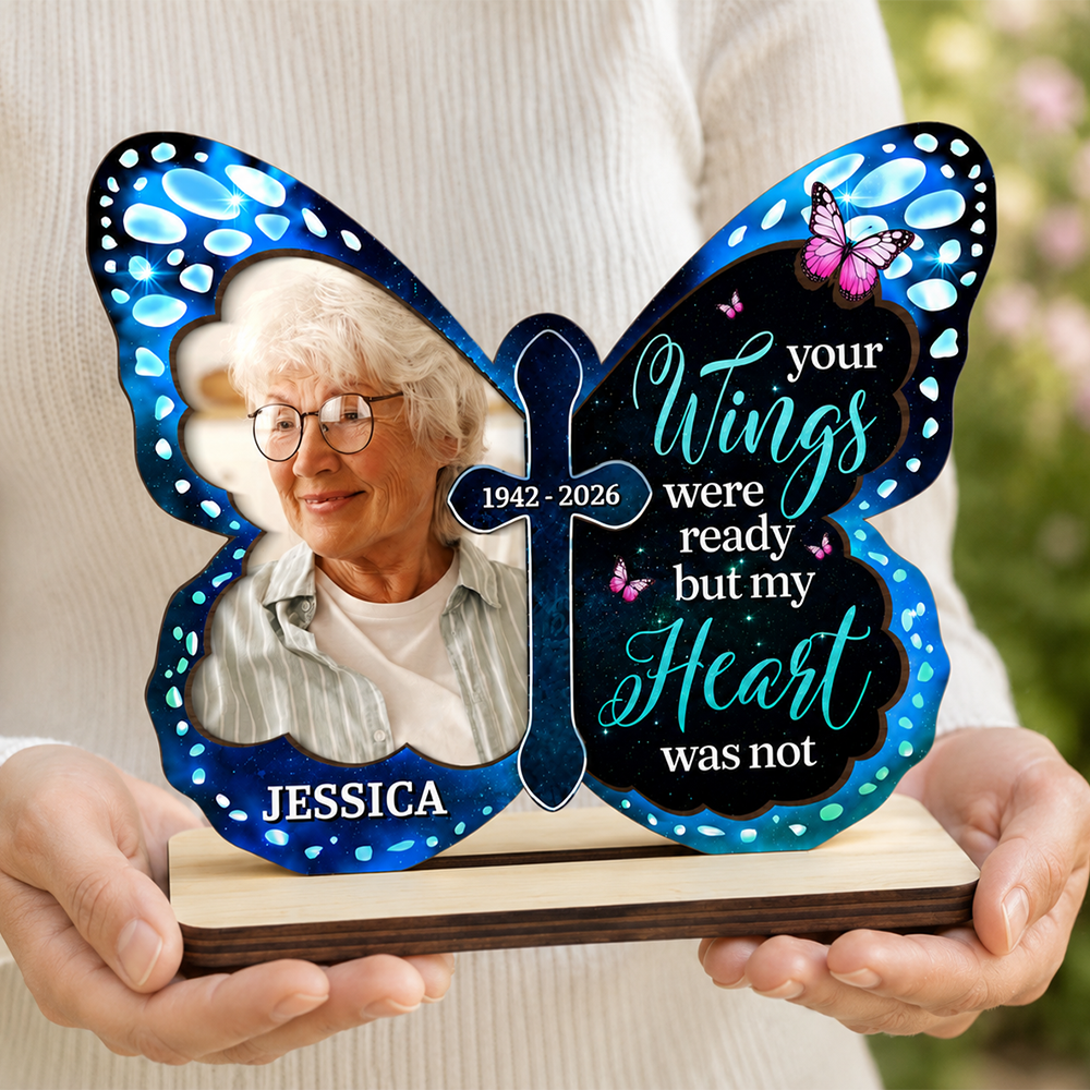 Miss You So Much - Personalized 2-Layer Wood Plaque With Flat Base