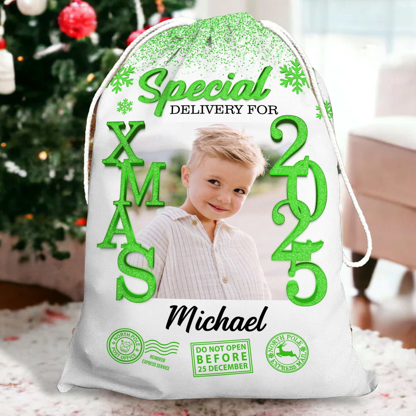 Christmas 2025 Bag Custom Photo - Christmas Bag Gift For Family - Christmas Sack