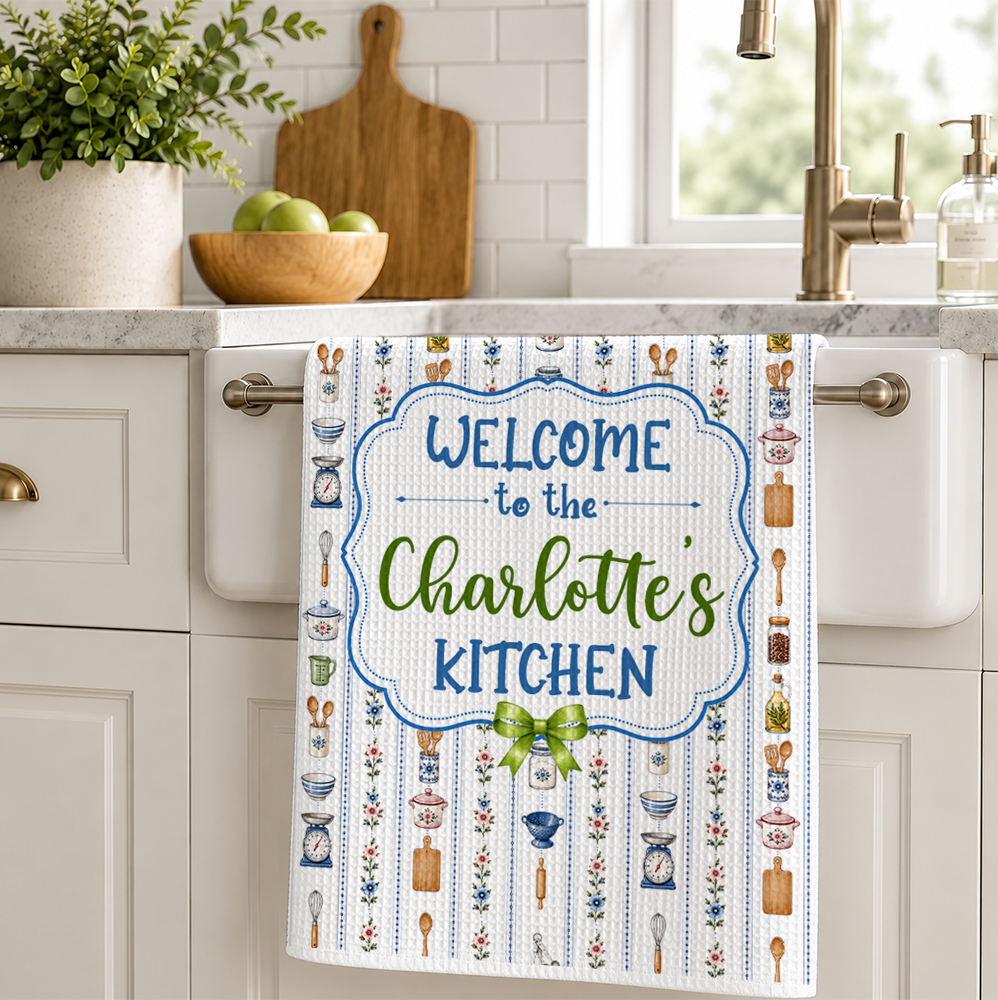 Kitchen, Kitchen Towel, Gift For Mom and Cooking Lovers - Personalized Kitchen Towel
