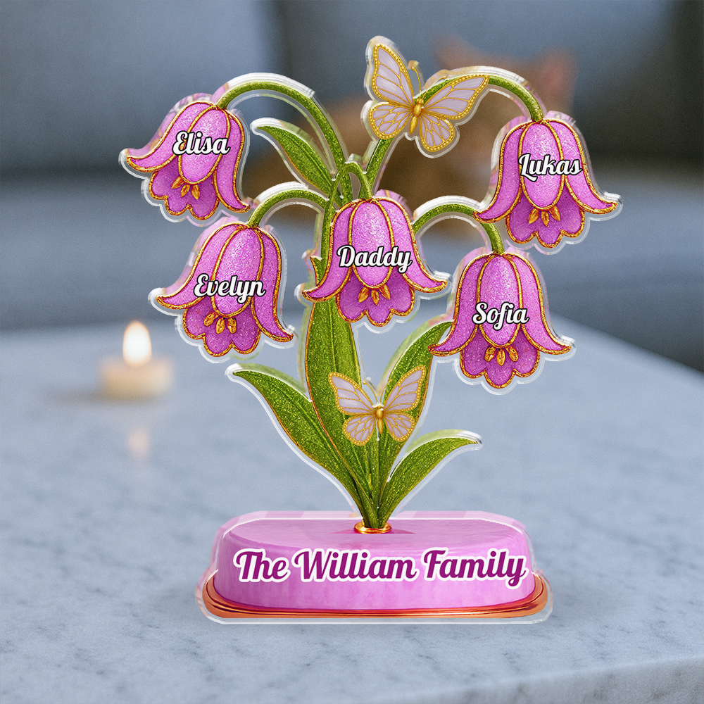 Acrylic Flowers Love - Custom Figure Personalized Acrylic Block Plaque