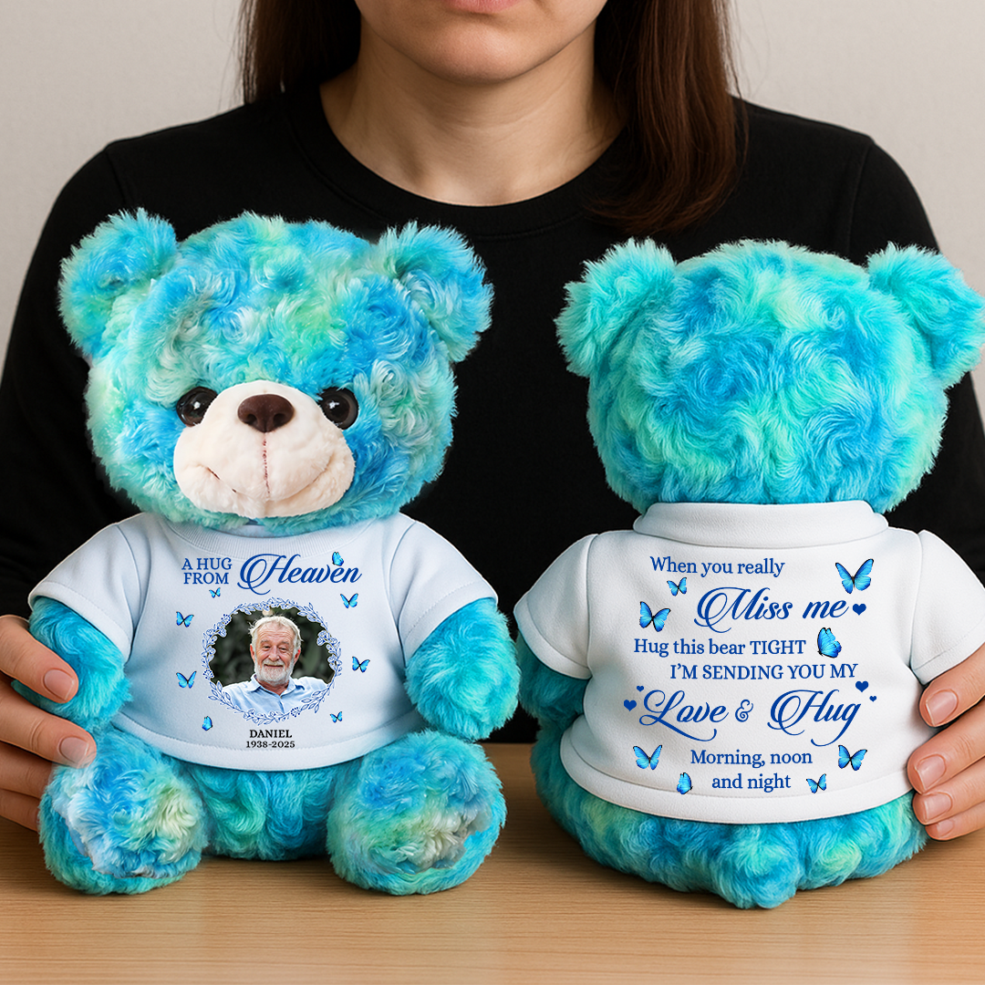 A Hug From Heaven Cardinal - Memorial Personalized Custom Teddy Bear Plush