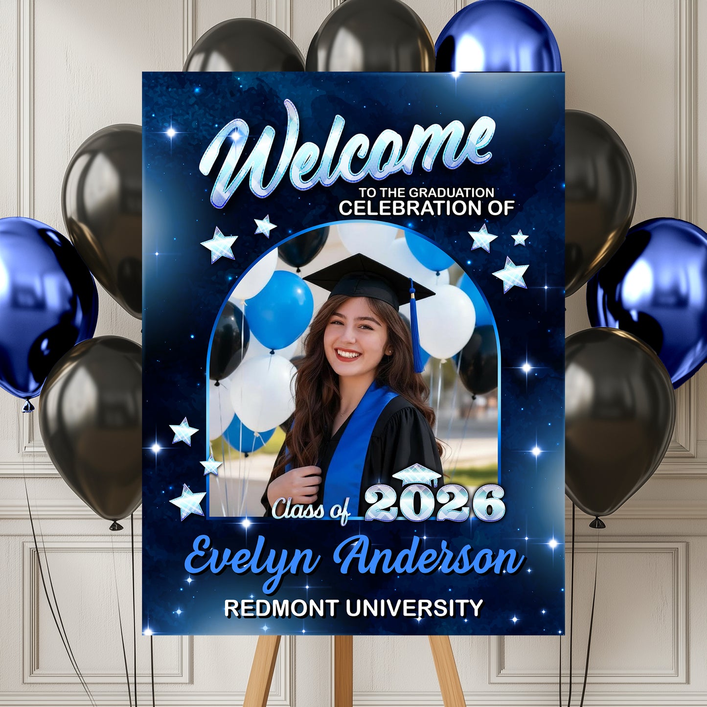 Class Of 2026 Party - Personalized Graduation Welcome Sign - Custom Photo Welcome Sign - Graduation Gifts