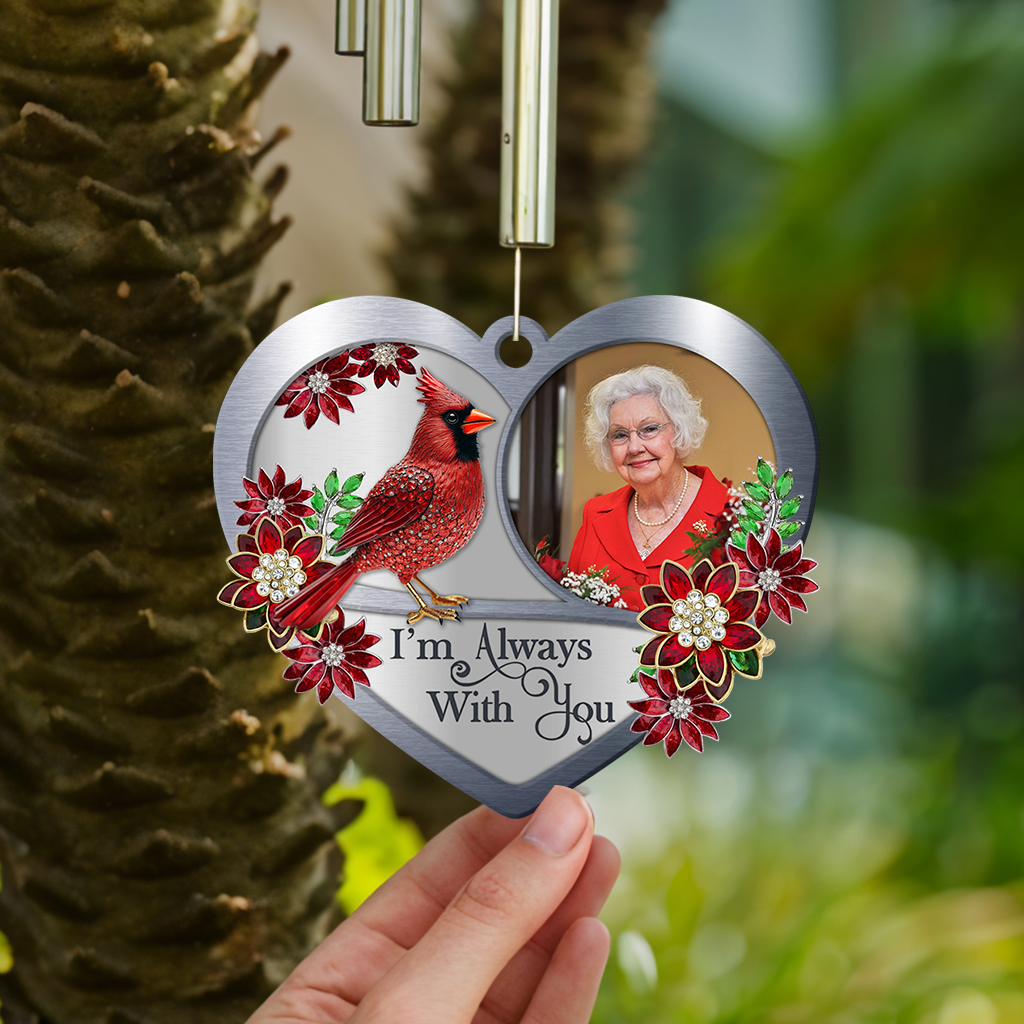 I am Always With You - Personalized Memorial Wind Chime - Custom Suncatcher Wind Chime