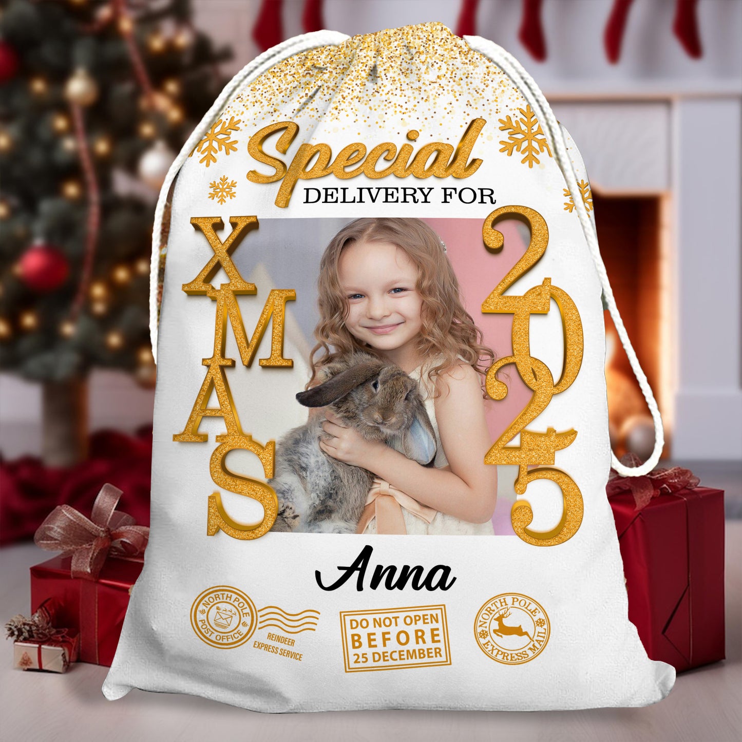 Christmas 2025 Bag Custom Photo - Christmas Bag Gift For Family - Christmas Sack