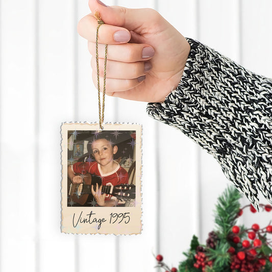 Vintage Photo - Custom Shape Hologram Ornament