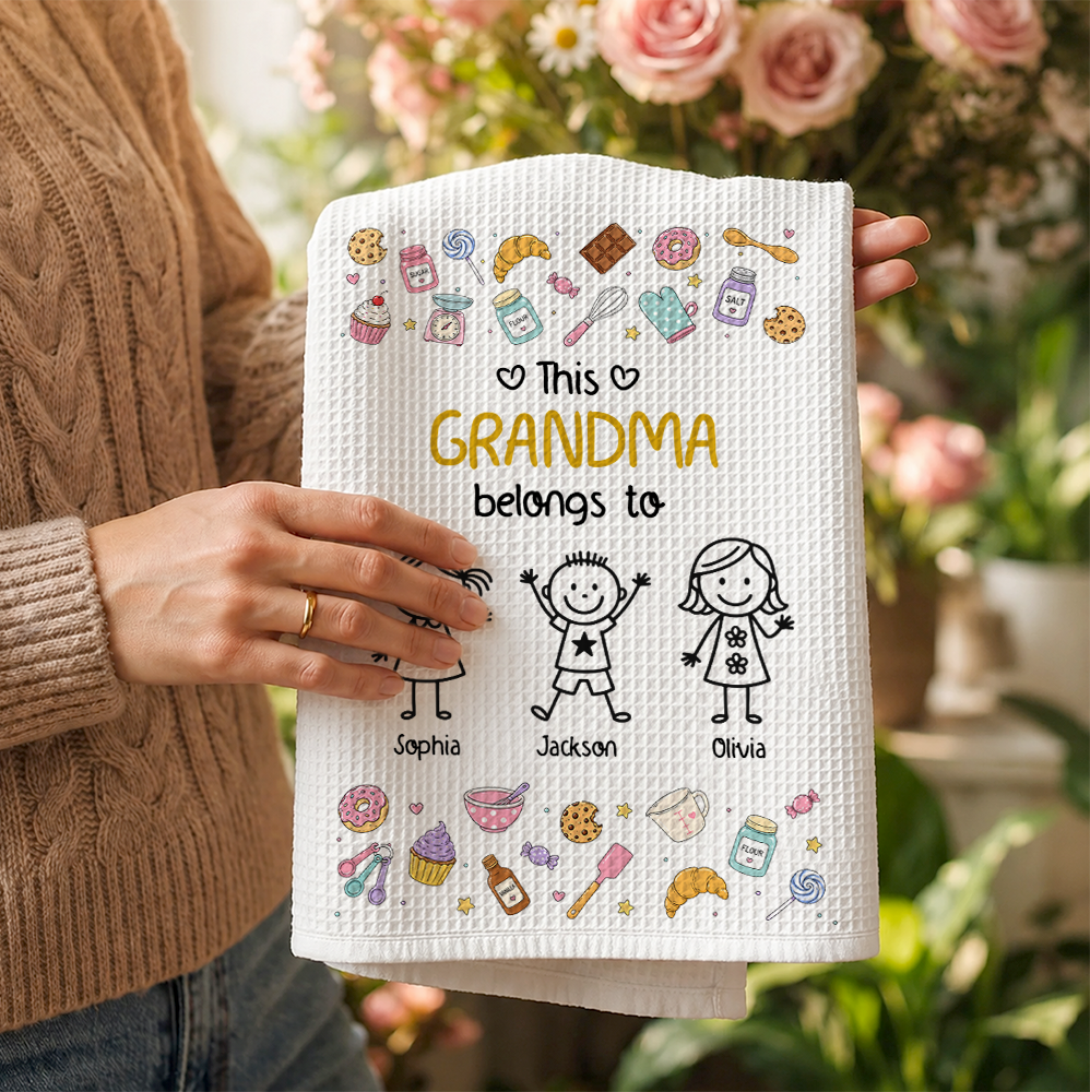 Make Life More Grand With Lovely Kids - Personalized Kitchen Towel