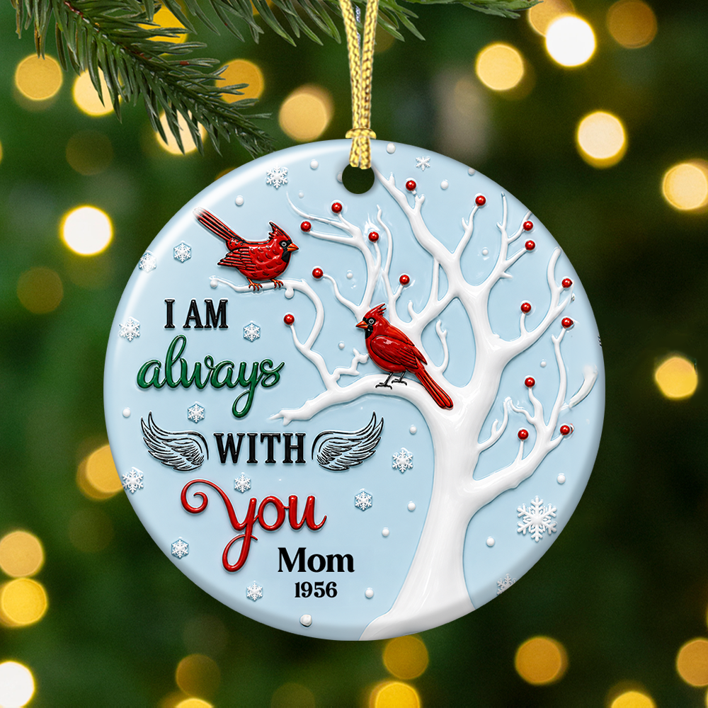 I Am Always With You Memorial Ornament - Real 3D Relief Ornament