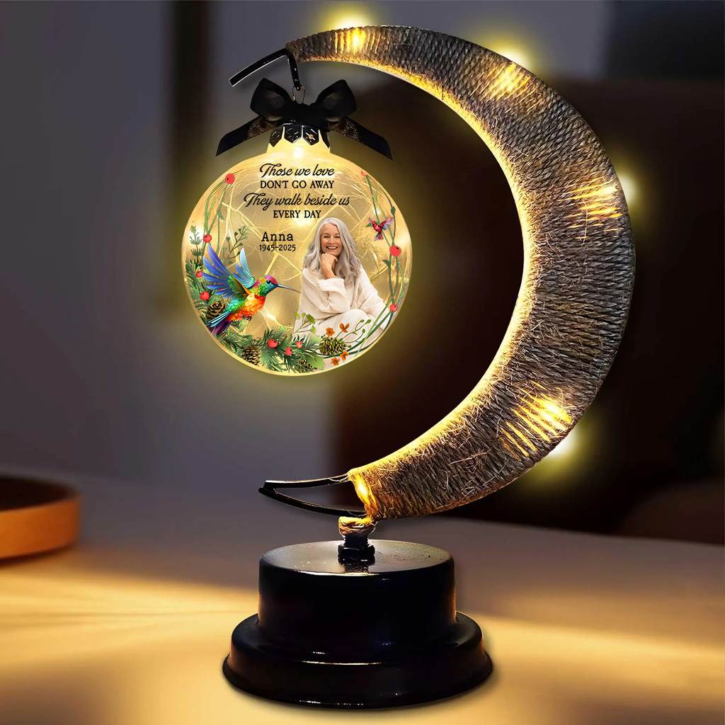 Always With You - Personalized Memorial Moon Led Lamp - Remembrance Gift, Sympathy Gift