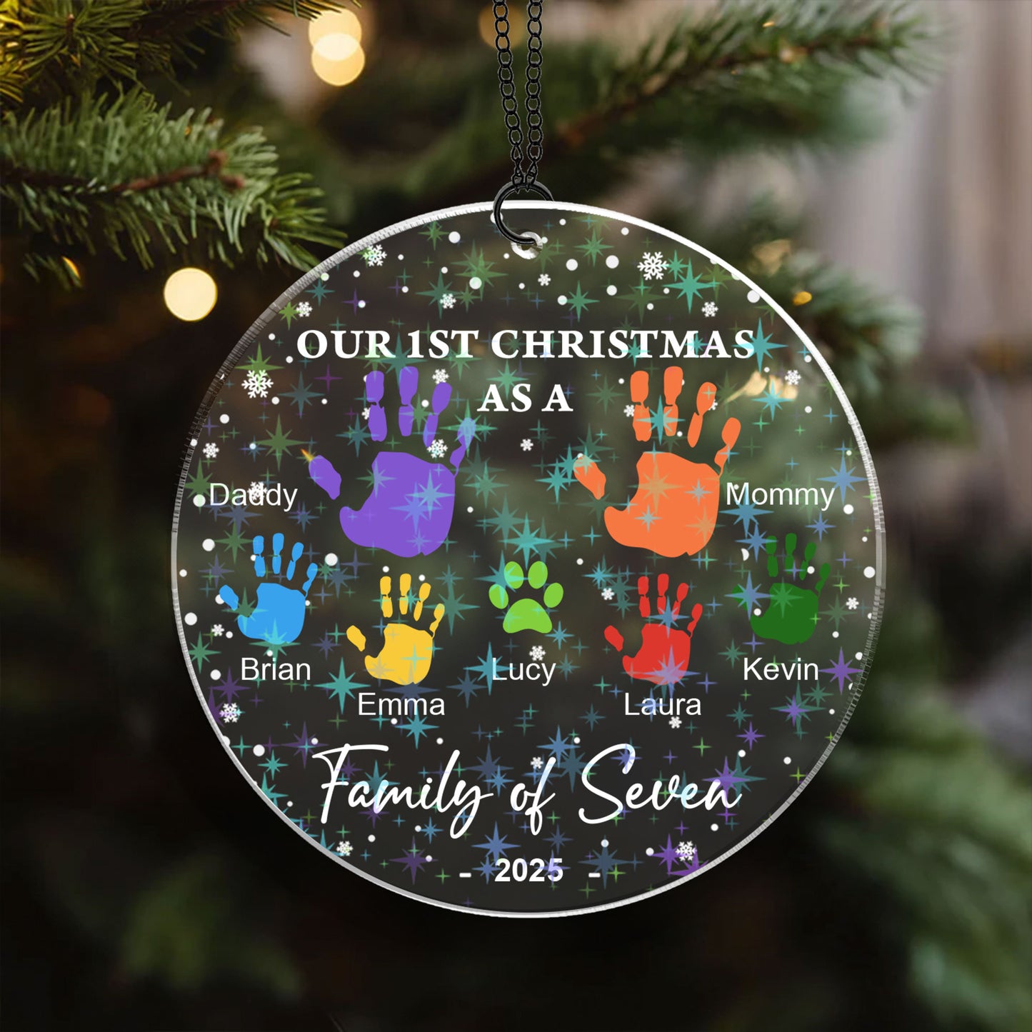 Our Family - Custom Shape Hologram Ornament