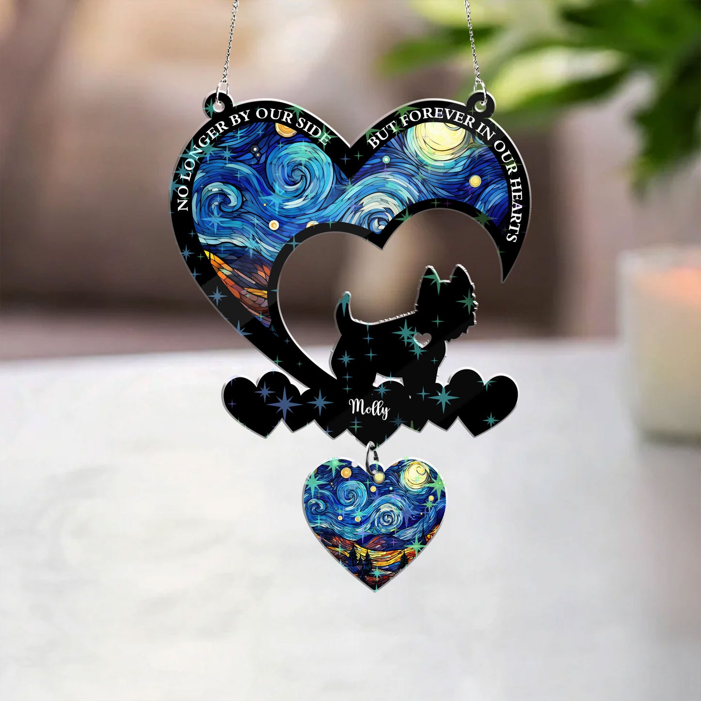 My Favorite Hello And My Hardest Goodbye - Personalized Custom Shape Hologram Window Decor