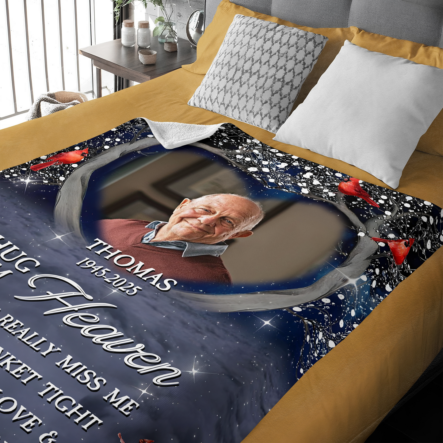 A Hug From Heaven Life Tree Sympathy Gift - Memorial Personalized Custom Blanket