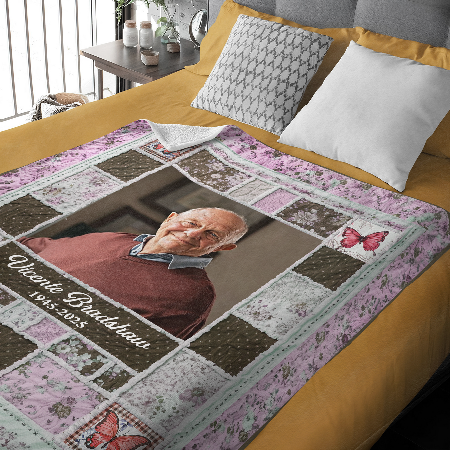 I Miss You - Memorial Personalized Custom Blanket - Sympathy Gift
