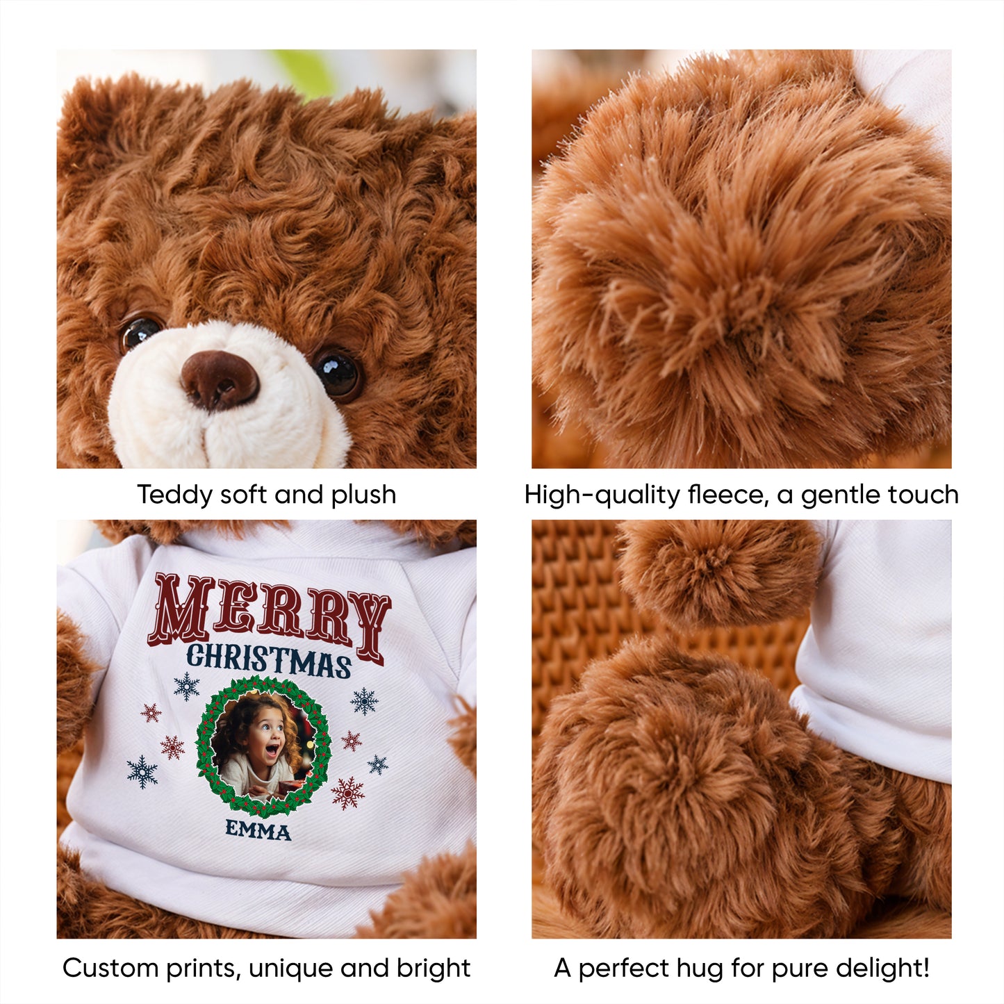 Love You To The Moon and Back Christmas - Personalized Custom Teddy Bear Plush