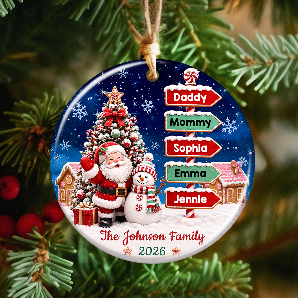Our Family This Christmas - Real 3D Ceramic Ornament