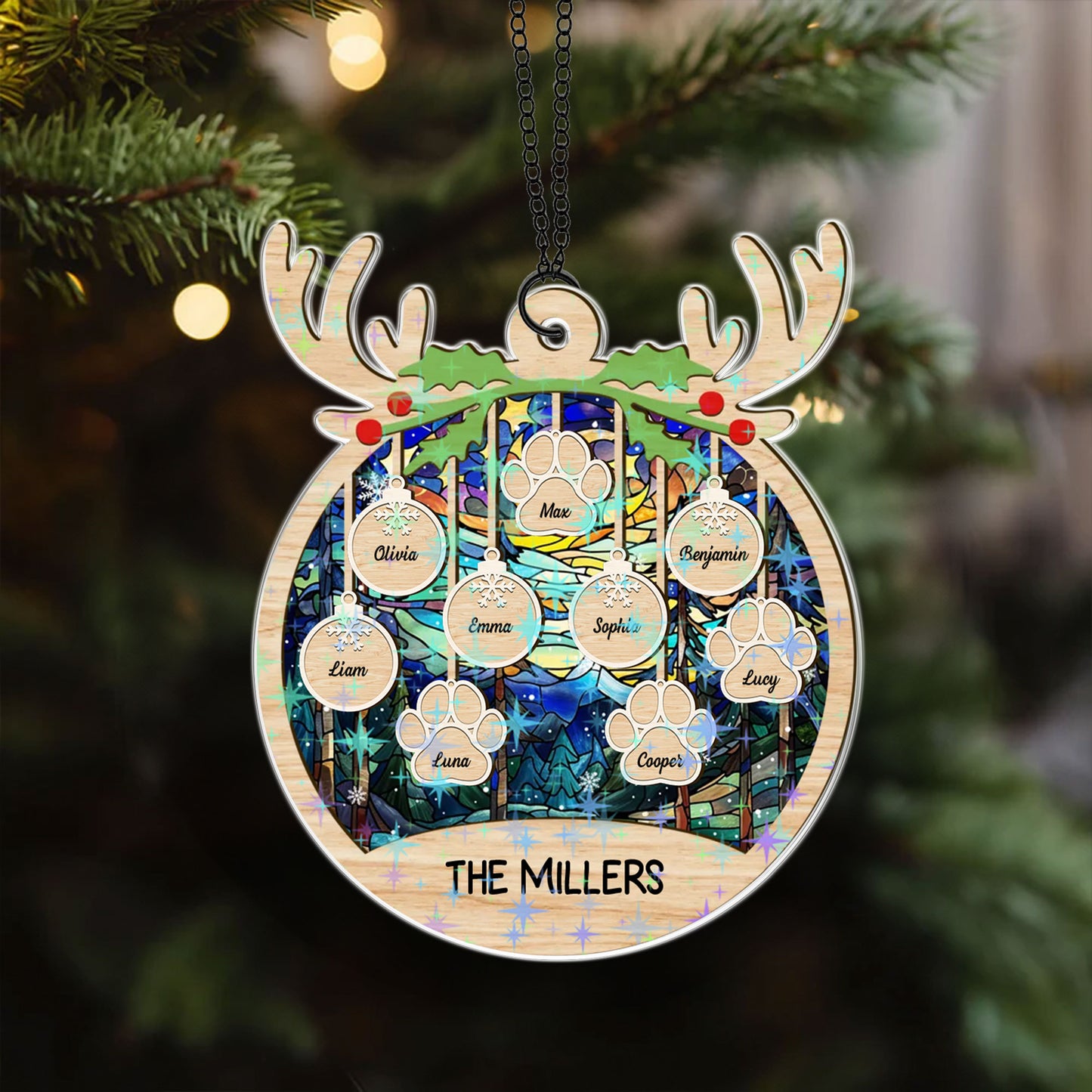 Our Family - Custom Shape Hologram Ornament
