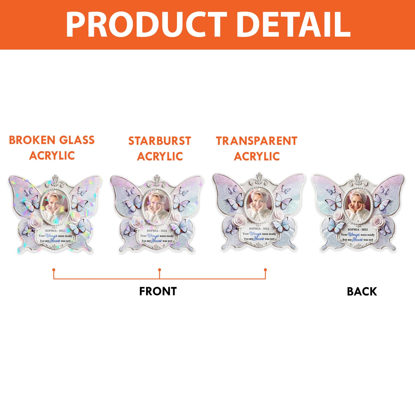 Your Wings Were Ready - Ornament Hanging Piece With Crystal Charm