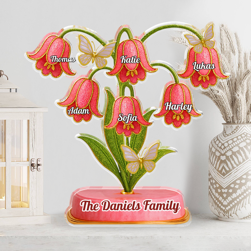 Acrylic Flowers Love - Custom Figure Personalized Acrylic Block Plaque