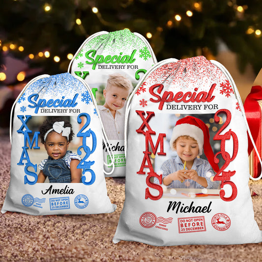 Christmas 2025 Bag Custom Photo - Christmas Bag Gift For Family - Christmas Sack